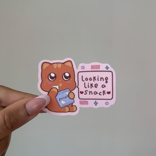 Looking Like a Snack Waterproof Vinyl Sticker
