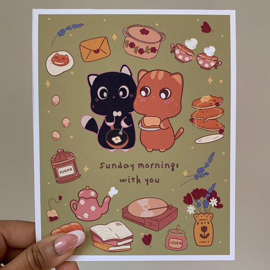 Sunday Mornings With You Art Print