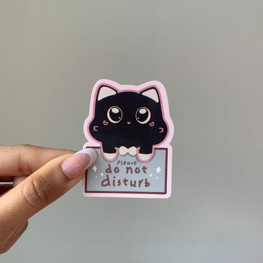 Please Do Not Disturb Waterproof Vinyl Sticker