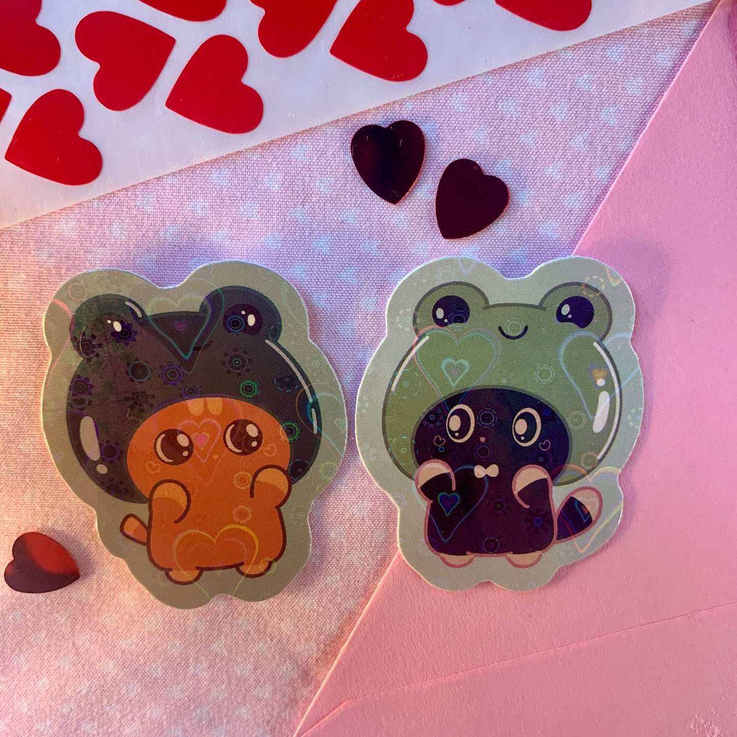 I Frogin Love You | Matching Holographic Heart Sticker