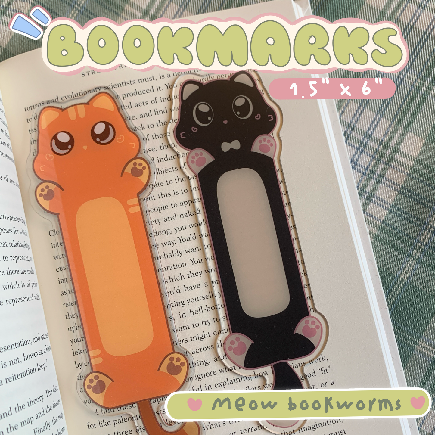 Cute Magnetic Silly Cat Magnetic Bookmarks