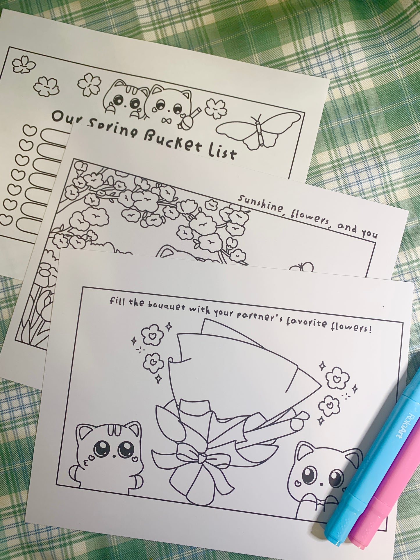 Free Cozy Spring Date Coloring & Activity Sheets