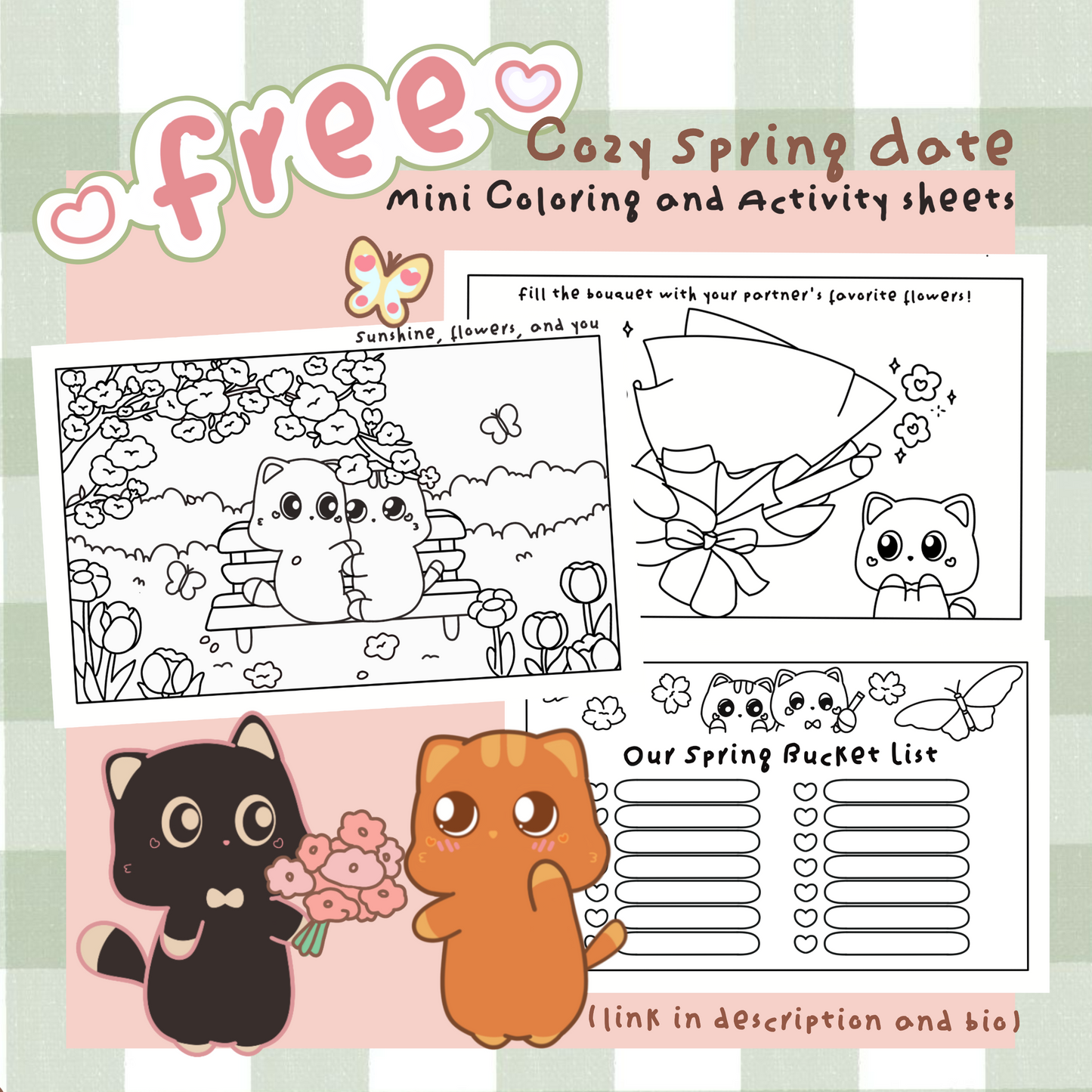 Free Cozy Spring Date Coloring & Activity Sheets