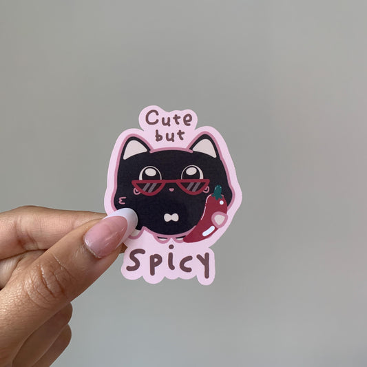 Cute But Spicy Waterproof Vinyl Sticker