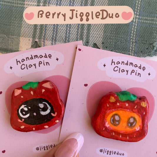 Black & Orange Cat Matching Clay Pins