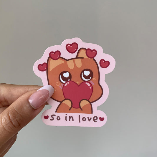 So In Love Waterproof Vinyl Sticker