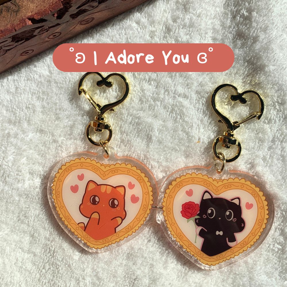 I Adore You 💖 Matching Magnetic Keychain