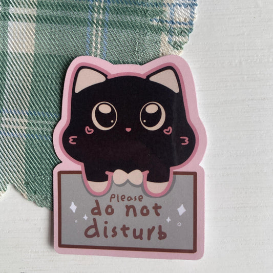 Please Do Not Disturb Waterproof Vinyl Sticker