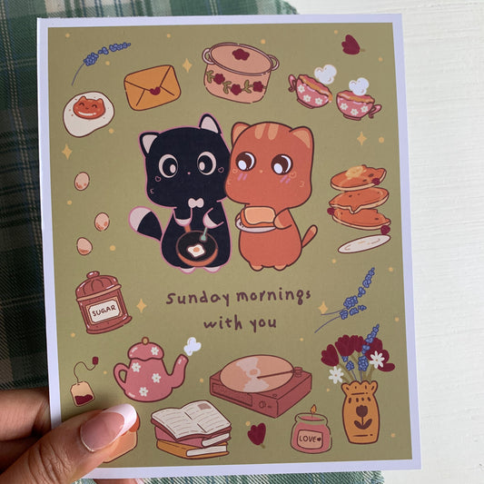 Sunday Mornings With You Art Print