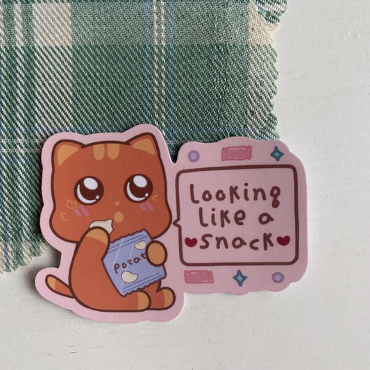 Looking Like a Snack Waterproof Vinyl Sticker