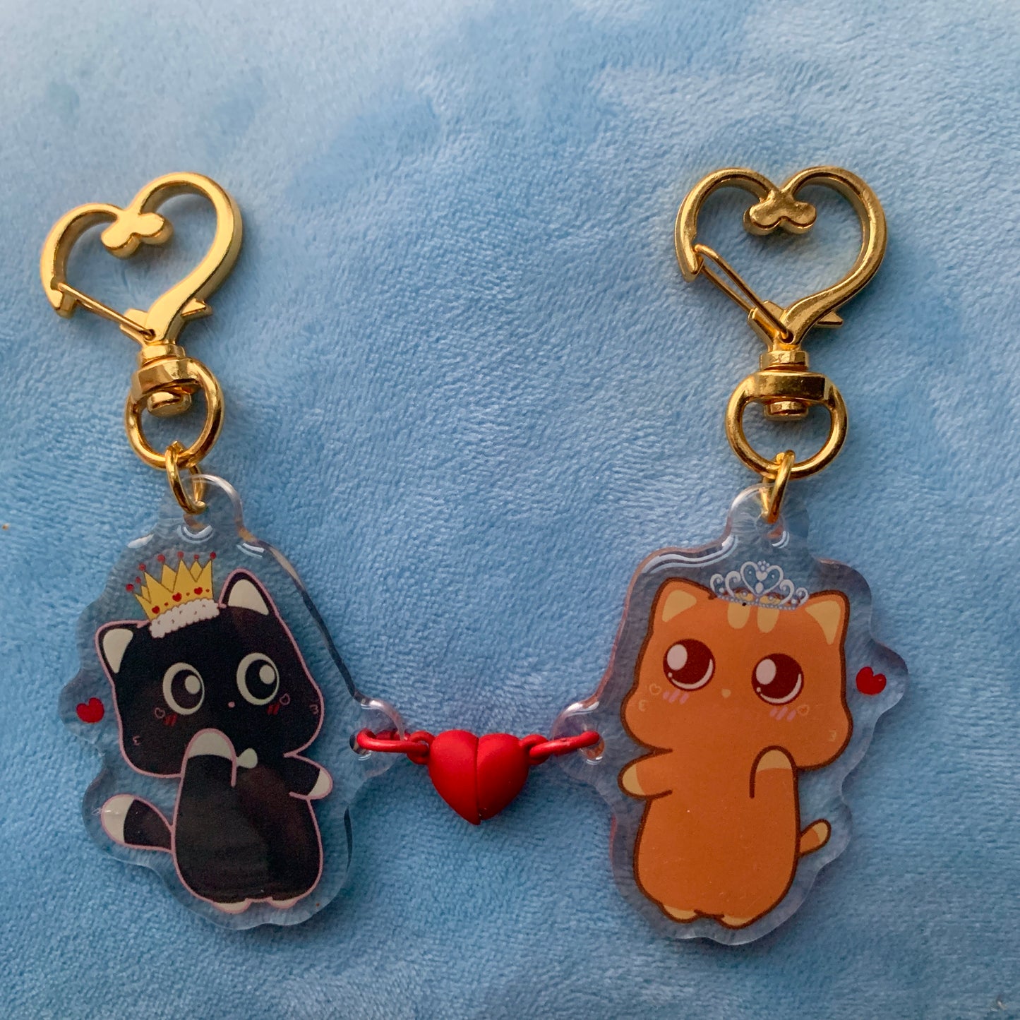 Fairytale Matching Heart Magnetic Keychain