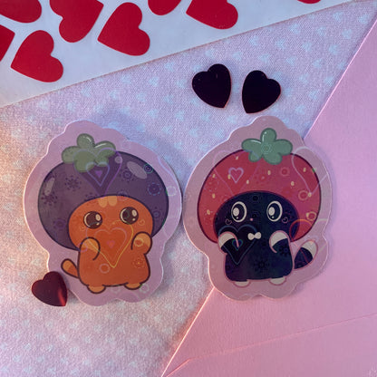 Berry In Love | Matching Holographic Heart Sticker