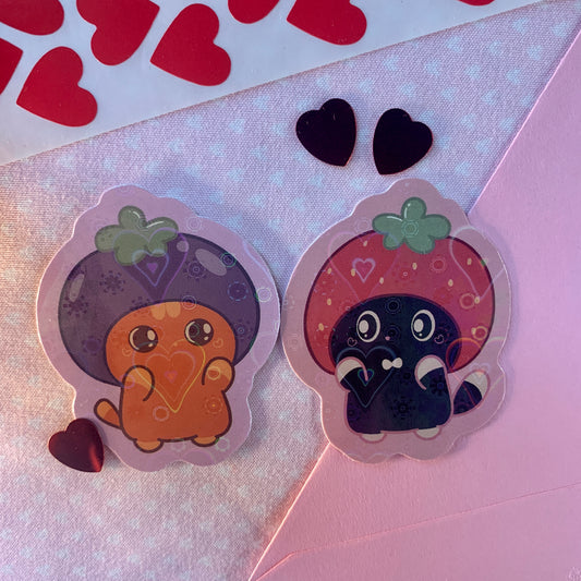 Berry In Love | Matching Holographic Heart Sticker