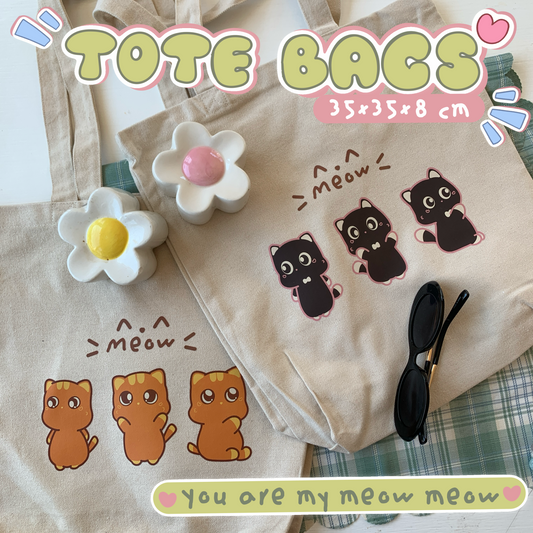 You Are My Meow Meow Tote Bag Set