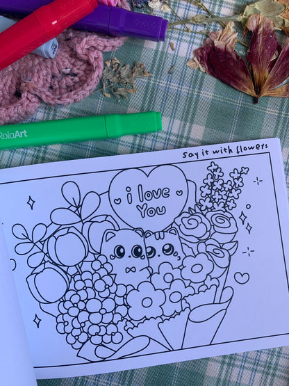 Love In Bloom: Coloring and Activity Book For Two 💕