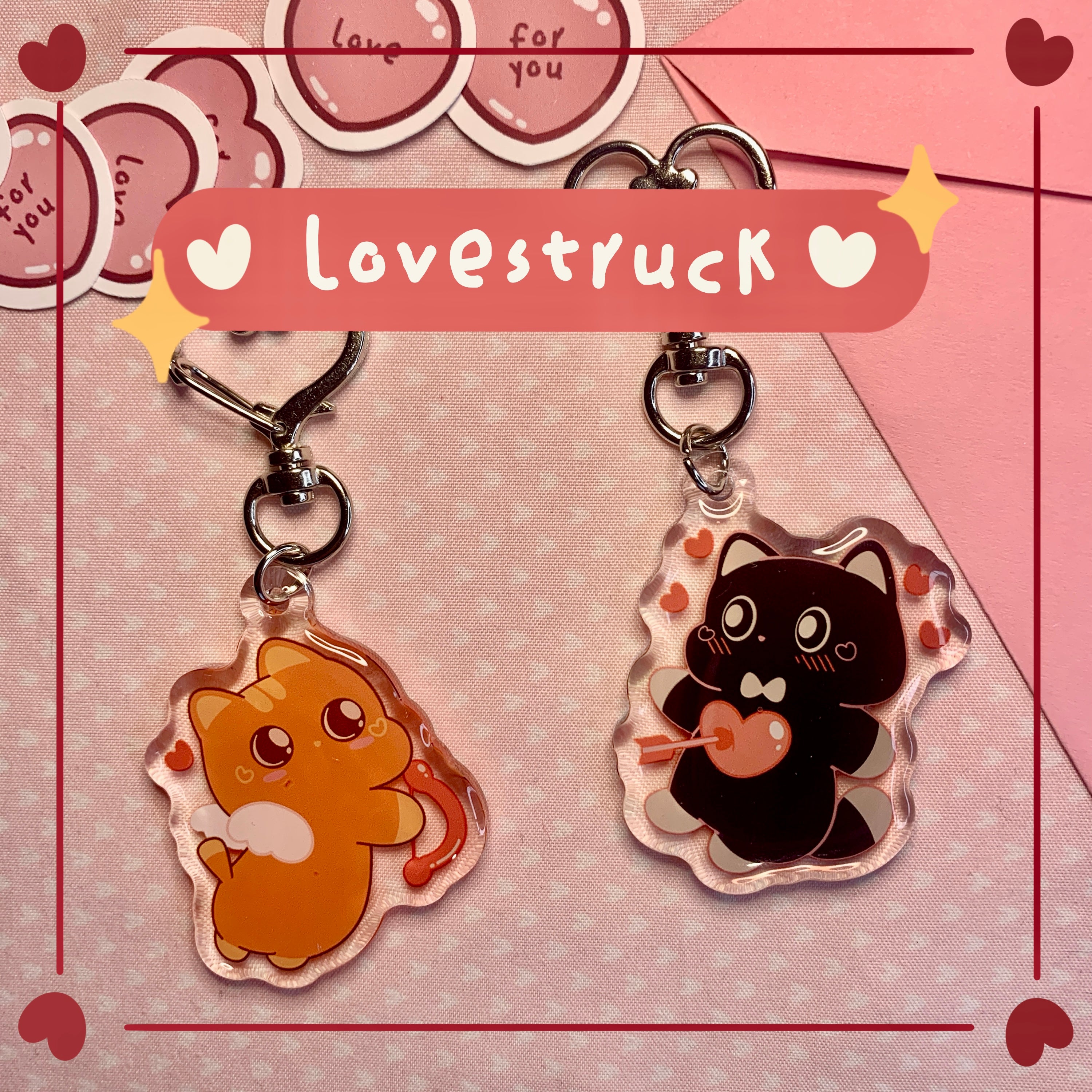 Lovestruck 💖 Matching Magnetic Heart Keychain – JiggleDuo