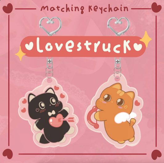 Lovestruck 💖 Matching Magnetic Heart Keychain