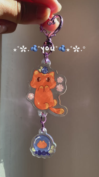 Berry In Love 🫐 🍓 Matching Dangling Keychain